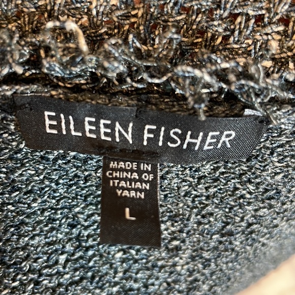 Eileen Fisher Tweed Frayed Edge Jacket- large - Picture 4 of 4